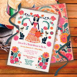 Invitación Día del gótico para el Chica del esqueleto de la d