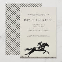 Día del jinete de caballos en las carreras ecuestr