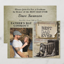 Invitación Día del Mejor Padre Que Nunca Padres Añade Foto Co