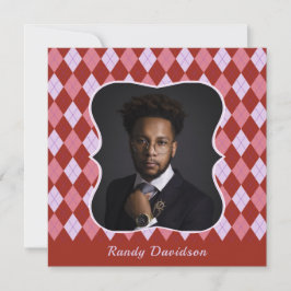 Invitación Día del Padre Añadir foto Fiesta de cena rosado ro