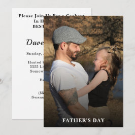 Invitación Día del Padre Añadir la foto al mejor papá Fiesta 