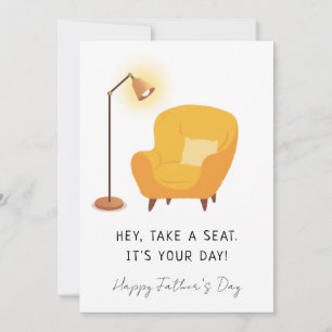 Invitación Día del Padre Diseño de Silla y Lámpara Acogedor