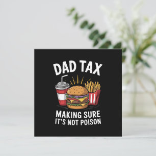 Invitación Día del Padre Impuesto al Papá Asegurándose de que