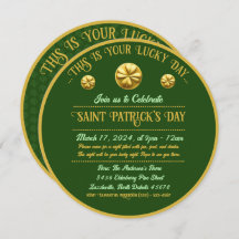 Día del Shamrock de oro personalizado en San Patri