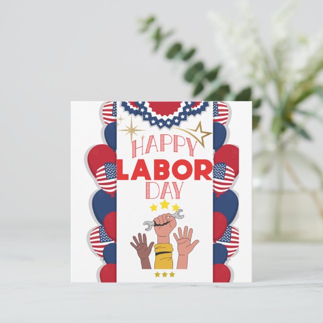 Invitación Día del Trabajo (Anverso de pie)