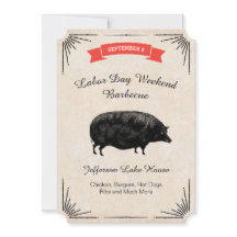 Día del Trabajo Barbacoa BBQ Pícnic Cerdo Negro Vi