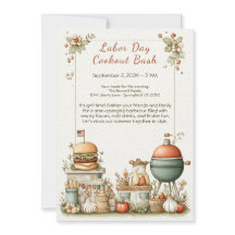 Día del Trabajo BBQ Blanco rojo y azul