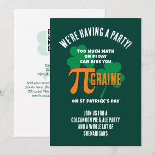 Invitación Día divertido de Pi Día de San Patricio Código QR