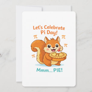 Invitación Día divertido del Pi Animal con Tarta - Regalo par