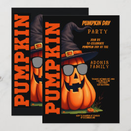 Invitación Día Divertido y Lindo de Calabaza Temporada de Oto