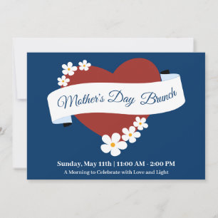 Invitación Día Feliz de las Madres Evento Comercial Corazón R