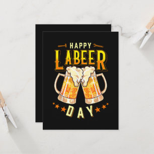 Invitación Día Feliz del Trabajador con Cerveza Divertido Día