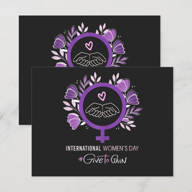 Invitación Día Internacional de la Mujer 2026 8 de marzo (Anverso / Reverso)
