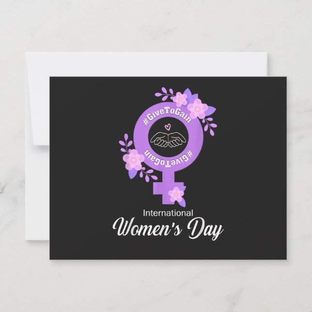 Invitación Día Internacional de la Mujer 8 de marzo (Anverso)
