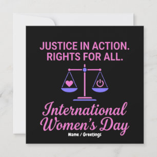 Invitación Día Internacional de la Mujer Justicia en Acción D