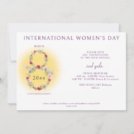 Invitación Día Internacional de la Mujer Recaudación de Fondo