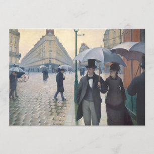 Invitación Día lluvioso de la calle de Gustave Caillebotte el