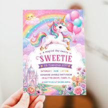 Día Mágico Cumpleaños Unicornio y Arcoíris