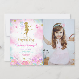 Invitación Día mágico, foto de fiesta de cumpleaños de hadas