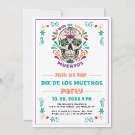Invitación Día Mexicano De Los Muertos, Día De Los Muertos
