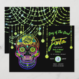 Invitación Día moderno de la fiesta de los muertos invita al