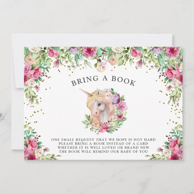 Invitación Día muy mágico Día de Unicornio Gracias (Anverso)