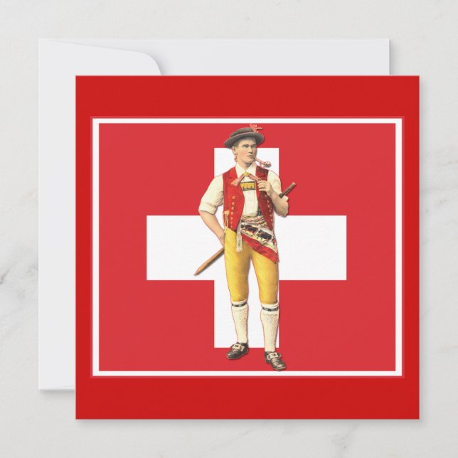 Invitación día nacional a un Bbq suizo del 1 de (Anverso)