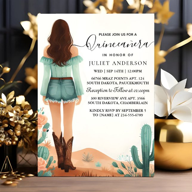 Invitación Día Naturaleza Barrera Madera Boho Granja Quincean (Subido por el creador)