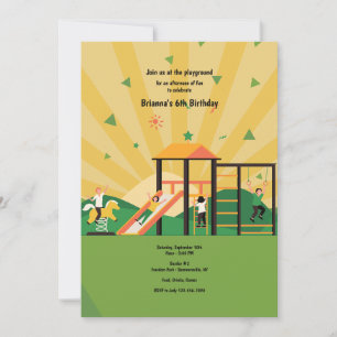 Invitación Día soleado en el parque infantil