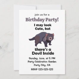 Invitación Diablo de Tasmania Cumpleaños Divertido Diablo Ade