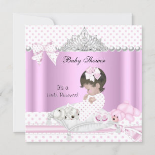 Invitación Diadema de cachorro niña para baby shower de princ