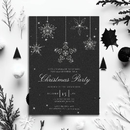 Invitación Diamante de imitación blanco negro Purpurinas de c