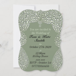 invitación diamante de imitación personalizada de