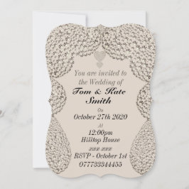 invitación diamante de imitación personalizada de
