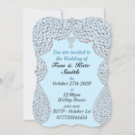 invitación diamante de imitación personalizada de