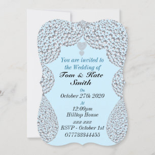 invitación diamante de imitación personalizada de