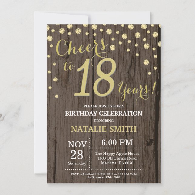 Invitación Diamante de los 18 años de la Fiebre Rusa (Anverso)
