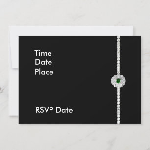 Invitación Diamante y esmeralda