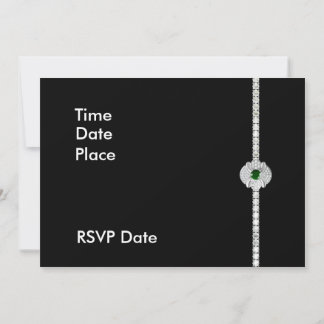 Invitación Diamante y esmeralda
