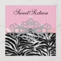 Diamantes Blancos Pink Zebra Cumpleaños Sweet Sixt
