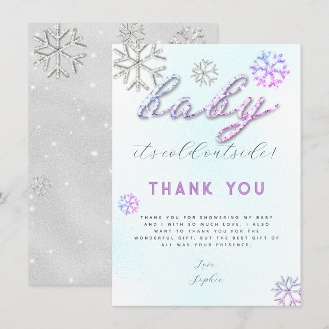 Invitación Diamantes de imitación rosados púrpura Baby Shower (Anverso / Reverso)