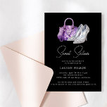 Invitación Diamantes Púrpura Purpurina Dulce Dieciséis Cumple<br><div class="desc">Todo es oro y purpurina cuando se trata de una gran celebración de cumpleaños para un dulce cumpleaños 16. Muy elegante y elegante en múltiples colores y con tu propia foto esta invitación seguramente será la que recuerde. Toda la información es personalizable con los tipos de letra y los colores...</div>
