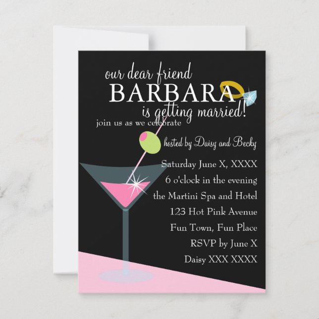 Invitación Diamond Martini (Anverso)
