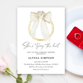 Invitación Diamond Ring She's tying the knot Bridal Shower