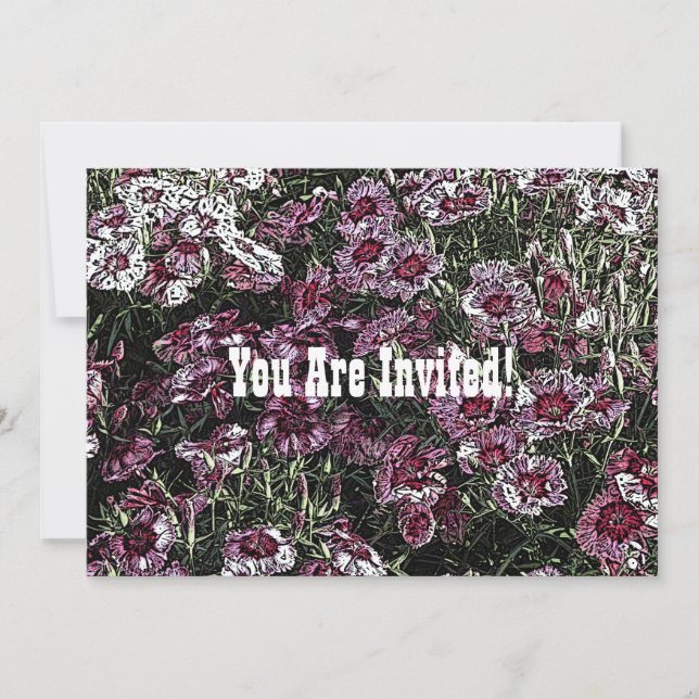 INVITACIÓN DIANTHUS FLOWERS (Anverso)