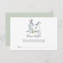 Invitación Diaper Bunny Baby Shower Raffle