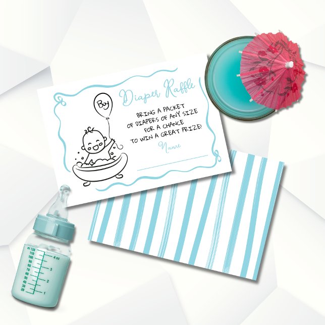 Invitación Diaper Raffle Boy dibujado mano (Subido por el creador)