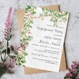 Invitación Diario de compromiso de fiesta con estilo de pared