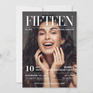 Invitación Diario editorial de revista Sweet 15 Photo