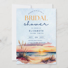 Invitación Días mágicos | Ducha de novia tropical Sunset Beac